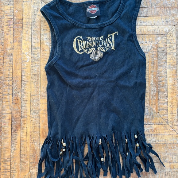 Harley-Davidson Tops - Harley-Davidson black Fringe women’s Tank Top